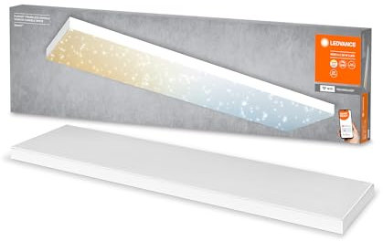LEDVANCE SMART+ WiFi-Glitzer-Panelleuchte 1200X300, 38W, 4200lm, regulierbares Weißlicht (3000K bis 6500K), rahmenlos, mit Glitzereffekt, steuerbar per App, kompatibel mit Amazon, Google und Co.