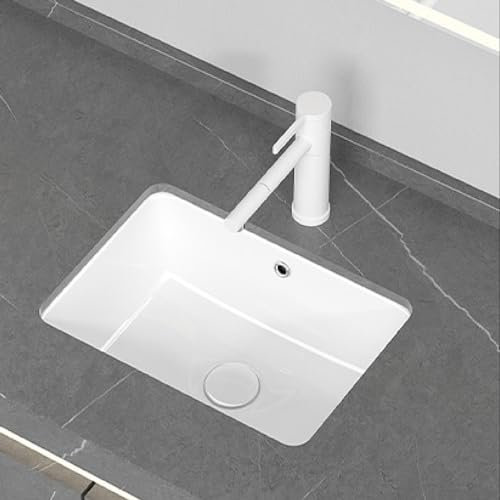 HPTHLY Bathroom Vessel Sink Modern Simple Washbasin Undercounter Wash Basin Easy To Install Scratch Resistant Sink For Small Apartment Home Hotel Restaurant RV Kitchen Powder Rooms
