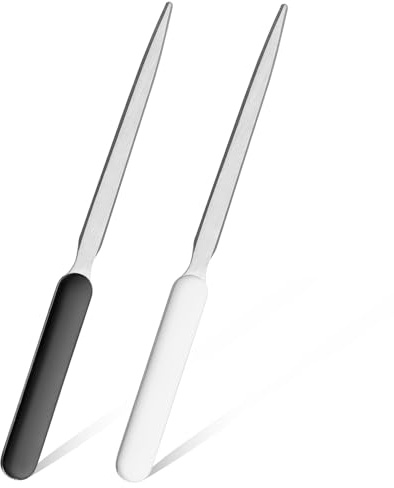 ZEYIYER 2 Pieces Letter Opener, Stainless Steel Envelope Openers Lightweight Open Letter Mail Slitters for Office Home School Supplies