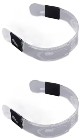 Beufee 2 Stück LED-Brille, leuchtende Brille, bunte LED-Leuchtbrille mit 4 Blinkmodi, 7 einstellbare Farben, Cyberpunk-Brille für Cosplay-Party