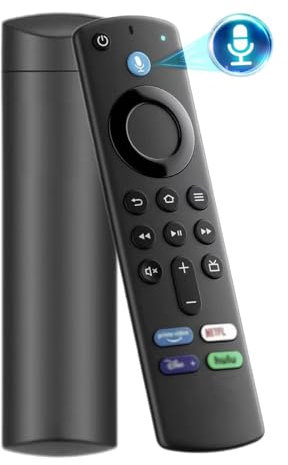 Replacement Voice Remote (2rd Gen) with Voice Function fit for AMZ Smart TVs 4K/Lite/Cube/4K Max Stick,and fit for Smart TVs Cube (1st Gen and Later) (black)