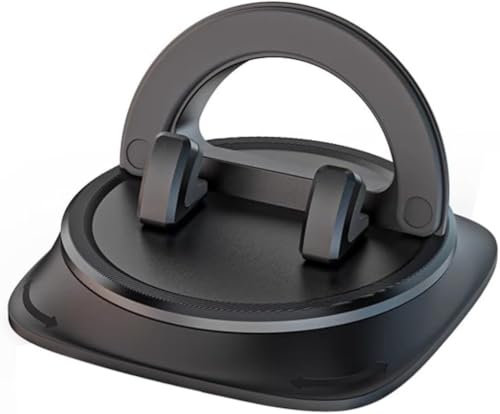 Soporte movil coche, sujeta moviles para coche móvil en el salpicadero del automóvil, soporte para vehículos con rotación de 360 grados y base adhesiva todos para los teléfonos dispositivos GPS