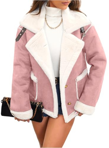 Hiver Chaud Polaire Cintré Sport Parka Femme Sweat Veste Pyjama Hiver Pilou Ski Cuir Randonnée Long Veste Sweat Chaud Running Parka Manteau Femme Noir Rose S