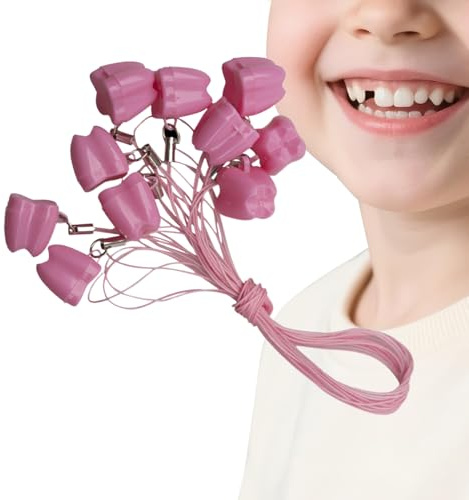 gifyym Scatola per i denti del bambino | 10 pezzi scatola di conservazione per denti a forma di dentale, protezione dentale adorabile – per bambini in giovane età, ragazza, casa, viaggio, asilo