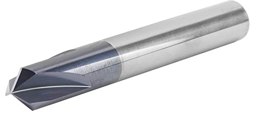 Cocoarm 120 Degree V Router Bit Chamfer End Mill for Carving and Chamfering with 3 Flutes and Specifications, Suitable for Aluminum and Copper Milling Cutter Tools (D10*120°*75L)