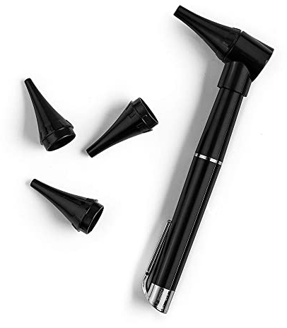 Primacare DL-4112 Mini Diagnostic Otoscope Kit with High Resolution LED Ear Light, Full Spectrum Medical LED Pocket Clip Otoscope for Nurse, Student, Doctors EMT, 3 Sized Speculas