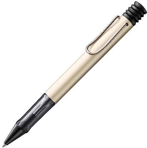LAMY Lx Kugelschreiber 258 – Kuli aus Aluminium in der Farbe Palladium mit transparentem Griffstück und veredeltem Metallclip – Mit Großraummine – Strichbreite M