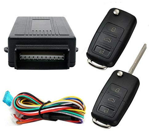 Style13 - Kit per chiusura centralizzata dell’auto con telecomando, universale, con scatola di controllo, 2 telecomandi di ricambio per chiusura centralizzata dell’auto