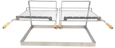 Barbecue encastrable Grille et support Vesta pour cheminée ou barbecue Grand Modèle Double