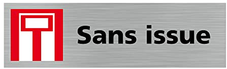 Signalétique.biz France - Plaque de porte SANS ISSUE (Q0371) - 170 X 50 mm - Plaque aluminium brossé de 2mm