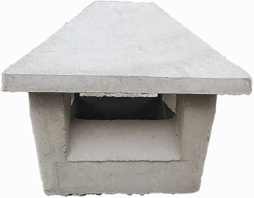 Generico Cappello Fumaiolo Comignolo con Base Quadrata 30x30 in Cemento Grigio Grezzo