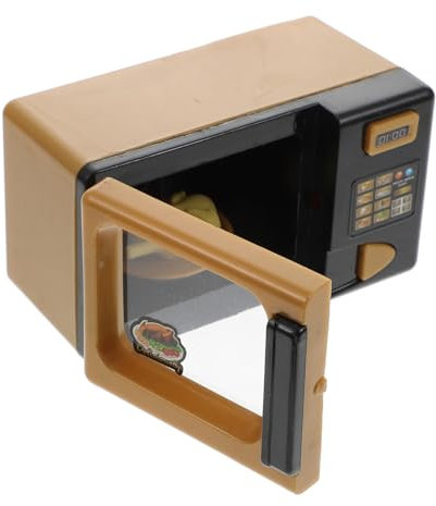 TOYANDONA Horno de microondas de simulación Muebles para niños casa de muñecas en Miniatura decoración Juguetes Infantiles Adorable Horno de microondas Juguete Mini Horno microondas Chica
