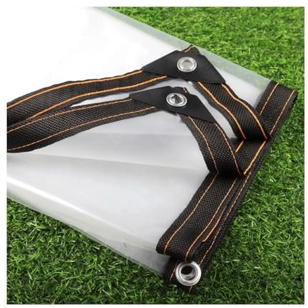 EVANEM 0.14mm Transparent Tarpaulin Waterproof Cover, for Greenhouse Succulent Plants Keep Warm Film Balcony Rainproof Cloth(4x7m)