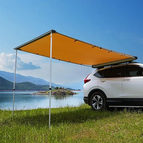Auto Markise Camping, Fahrzeug-Markise Dachträger-Sonnenschutz, Auto-Seitenmarkise, Camping-Plane, mit UV-Schutz für Wohnmobil Campingbus Wohnmobile(2x3m/6.6x9.8ft)