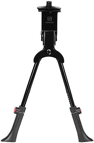 FORTOP Bike Kickstand, Center Mount Double Legs, Adjustable Aluminum Alloy Bicycle Support Kick Stand Fit for 24'' 26'' 27.5'' 29'' Inch Road Bicycle/BMX/Sports Bike/Adult Bike/Road Bike (Double Legs)