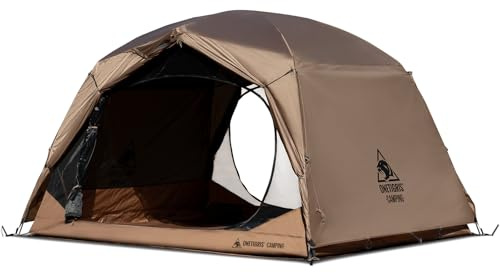 OneTigris JOVIAN 4 Person Camping Tent - 3 Season Family Shelter for Outdoor Backpacking With 2000mm Outer Tarp, 5000mm Bottom & Waterproof Floor Mat