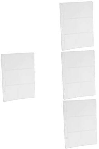COHEALI 4 Stück 1 Banknote loses Blatt scrapbook scheckheft Banknoten Schaualbum Banknotenseiten Geldscheinalbum tragbares Banknotenetui Banknoten-Sammelbeutel Geldbinder Währungsalbum PVC