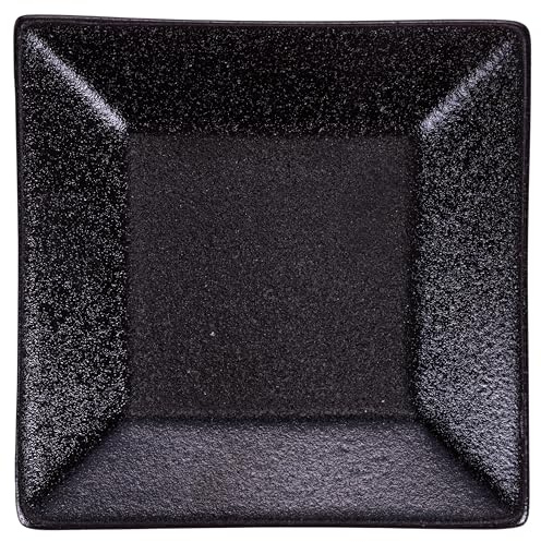 Set 6 Piattino quadrato 13,5x13,5 cm in gres, Horeca Black