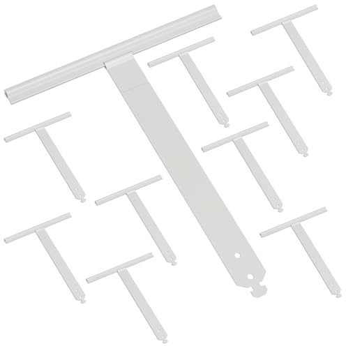 Zalava Lot de 10 Attache Tablier Souple Volet Roulant en Acier Laqué pour Lame 14mm,L208 Attache Tablier Quart de Tour Compatible avec Tube Octo,Deprat,ZF,Hexa,Ressort de Suspension à Clipper/Visser