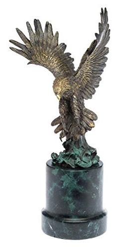 Scultura in bronzo aquila preda figura scultura in bronzo 48 centimetri scultura