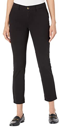 Tommy Hilfiger Hampton Pantalon Chino pour Femme, Pantalon léger avec Coupe décontractée, Noir, 46