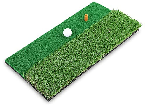 Cocoarm Golfübungsmatte Golf-Übungsmatte Schlagmatte für Indoor Outdoor Abschlagmatte Doppelseitige Übungsmatte Schlagmatte 30x60cm Swing Übungsgrasmatte