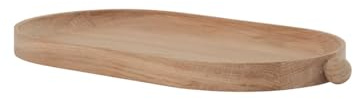 OYOY Living Inka Wood Tray - Holztablett Tablett Oval zum Servieren und Präsentieren Organisieren - Eiche 34x18x2 cm