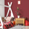 K&L Wall Art Seidenmatt Wandfarbe Rote Innenwandfarbe modern Wandschutz Anstrich 5Liter Farbe