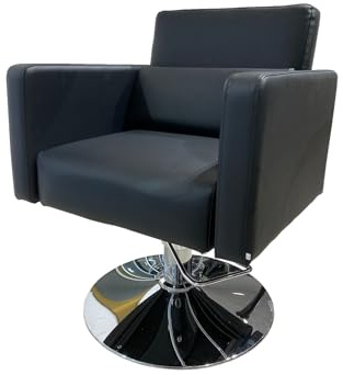 Genérico Cris Nails Sillón Peluquería Profesional con Bomba Hidráulica Silla de Peluquería con Giro de 360° de Altura Ajustable Asiento Suave y Cómodo de Material Piel