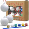 MIJOMA Set di decorazioni natalizie fai da te, decorazioni natalizie per personalizzare e dipingere, 6 colori e 1 pennello, figure natalizie, set fai da te per bambini e adulti (4 palline di Natale)