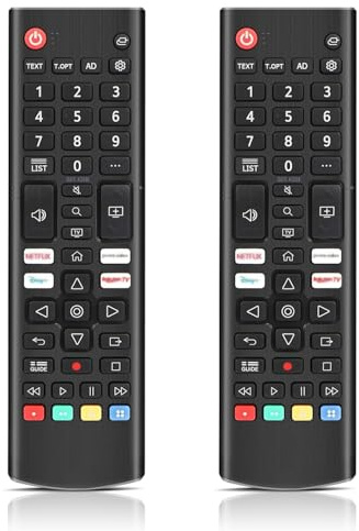 AKB76037601 Lot de 2 télécommandes universelles de rechange pour LG Smart TV, compatibles avec tous les téléviseurs LG LED, OLED, LCD, webOS, 4K, 8K UHD, HDTV, HDR Smart TV