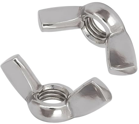 CENSIVI 5 Stück Flügelmutter M12 - Hochwertige Schmetterlingsmutter 304 Edelstahl Handfestiger Wing Nut Hand Schraub Flügelmuttern ideal für Möbel Geräte Industrieanwendungen