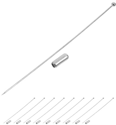 Healvian Pasadores de Broche de 90 MM en Acero Inoxidable, 10 Unidades, para Ramilletes y Bufandas, Alfiler de Cabujón Ajuste Seguro para Actividades Creativas y Uso Diario