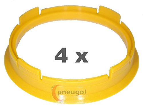 4 x pneugo! Anelli di centraggio per cerchi in alluminio 63.3 mm - 56.6 mm