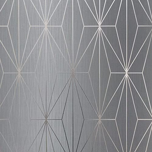 Couture by Muriva Kayla Grey & Gunmetal Wallpaper (703014)