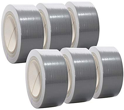 selmundo 6 Rollen Gewebeband Silber (300m Gesamt) – Extra Starkes Panzertape 50mm x 50m – Wasserfestes Panzerband, Gaffa Tape für Reparatur, Industrie & Haushalt – Hohe Klebkraft