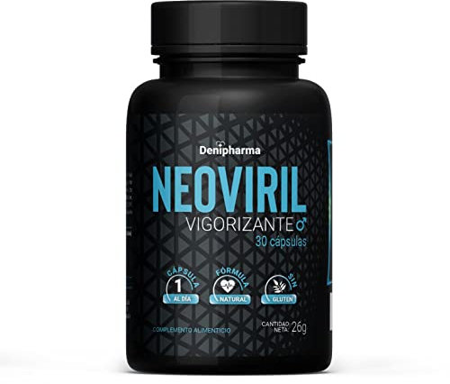 NEOVIRIL - 30 cápsulas | Potenciador masculino | 1 cápsula al día | Tribullus - L-arginina - Maca - Ginseng - Zinc