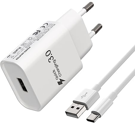 Type-C Chargeur Rapide pour Samsung Galaxy A16 A17 A15 A14 A13 A12 4G/5G A05S A04S A33, A56 A55 A54 A53 A36 A35 A26 A25 A23 A32 S25 S24 S23 S22 S21 S20 Fe Compatible Xiaomi Huawei. avec 2m Câble USB C