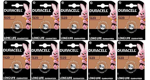 10X Duracell 1620 (10 Blister Da 1 Batteria) 10 Pile (CR1620)