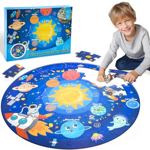 Funblitz Puzzle Pianeti Bambini, Giochi Spazio per Bambini e Bambine 3-8 Anni, Idea Regalo Puzzle Sistema Solare