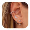 FIOROYAL Ohrringe Silber 925 Damen- 14K Vergoldet Ohrringe Gold Set Stapelbar für Mehrere Ohrlöcher,Hypoallergene Kleine Ohrstecker Creolen Ear Cuff Set für Helix Tragus Piercing Ohr
