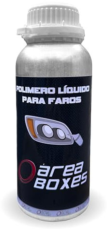 AREABOXES Kit Ripristino Fari Auto con POLIMERO Liquido. Kit Completo di Polimeri Rapido E Semplice, Tutto Il Cecessario per Ripristinare i Tuoi Fari Completamente Come Nuovi. (Solo)