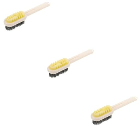 VALICLUD 3pcs Long Handled Scrub Brush Hard Bristle Brush for Shoes Cleaning Heavy Duty