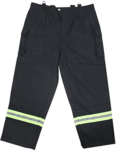 AOWINHIT Costume de Travail Réflexive Anti-chaleur Ignifuge, Vêtements de Protection contre les Incendies, Salopette de Manteau Uniforme des Pompiers, adapté aux Combats en Incendie (M)