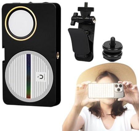Bärbart Selfie-ljus, Lång batteritid Mini Lätt Tunn Belysning, Magnetiskt Ljus för Skönhet-Selfie, För Live Streaming, Fotografi, Inspelning, Skönhet, Vlogging, Fotografering,
