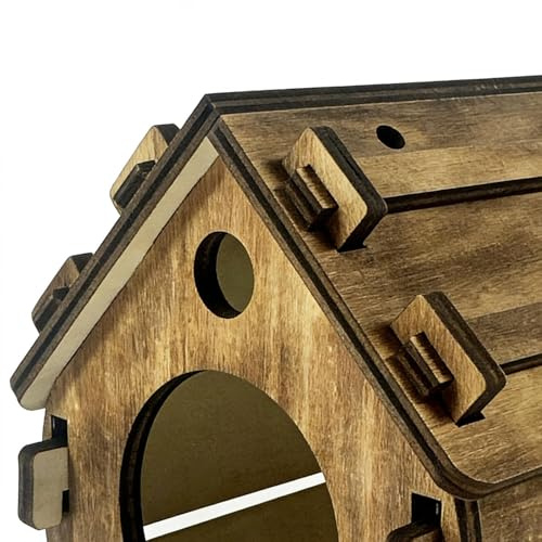 Casetta per Uccelli in Legno | Casetta in Legno Sospendibile - Casa per Uccelli per Passeri - per Merli Blu Passeri e Tette in Esterno Giardino Cortile Patio Portico e Alberi