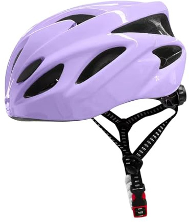 Ronyme Casco de Bicicleta para niños, Seguro, con amortiguación, Ajustable, para Ciclismo de Carretera, Ciclismo, Escalada y Deportes, Violeta