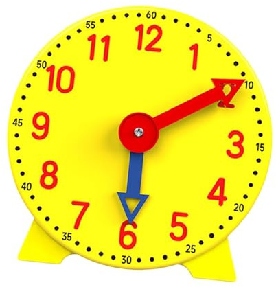 Xgdsnly , Educational Clock, Analog Clock, Children's Learning Aid, Toy Clock, Made of PP with Stand for Primary School Ch, 12H