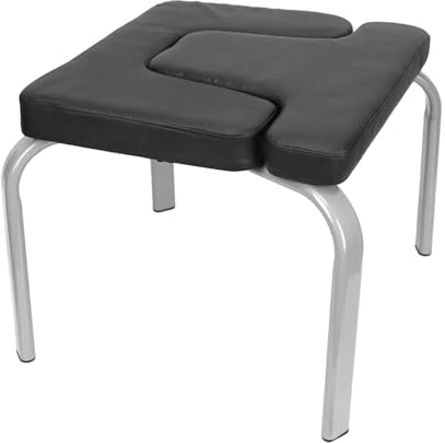 HHEMSTD Headstand Bench, Yoga Inversion Stool with PU Padding & Steel Pipe Frame, Black Invert Chair for Balance Strength Training, Load 100kg, for Bedrooms Balconies Offices Gyms