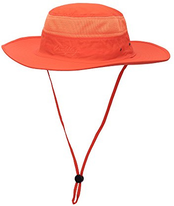 WANYING Femmes Hommes Outdoor Chapeau de Pêcheur Chapeau de Seau Chapeaux de Brousse Respirable Séchage Rapide Sombrero Prévention Soleil - Orange